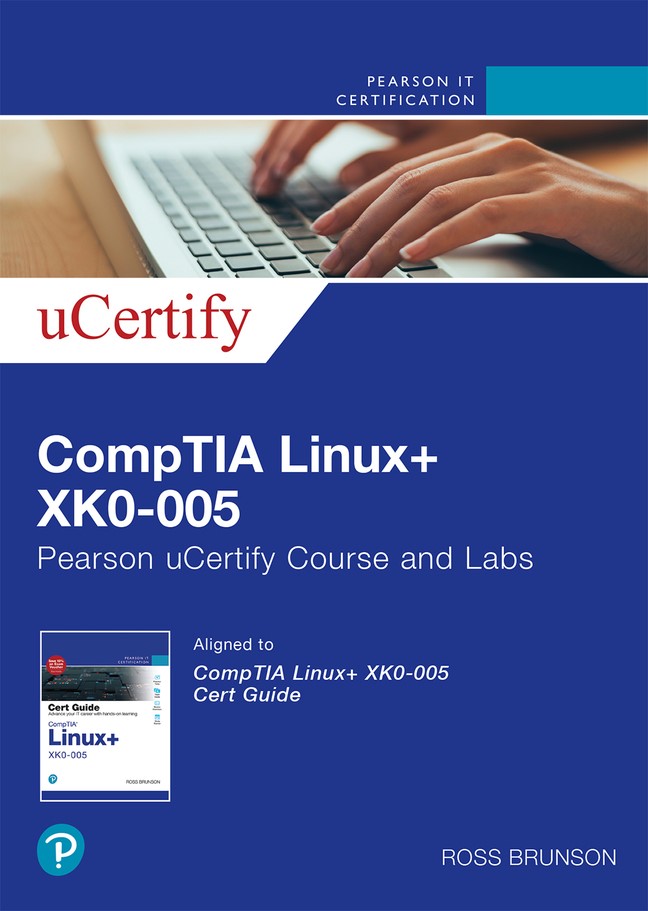 CompTIA Linux+ XK0-005 uCertify Course and Labs Access Code Card